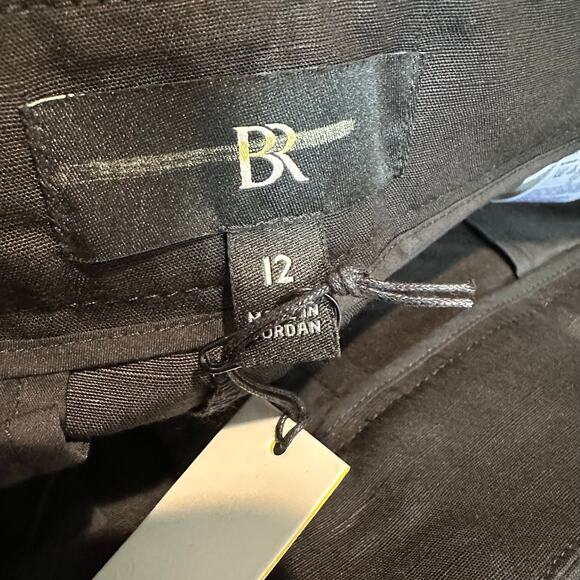 Banana Republic Tencel Linen Wide Leg Pant Black 12 Style 445928 - Picture 5 of 11